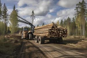 forêt industrie Charpente bois récolte Finlande photo