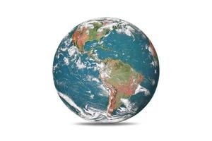 globe, terre isolé sur fond blanc. éléments de cette image fournis par la nasa photo