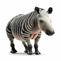 tapir illustration activité sur blanc Contexte ai généré photo