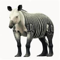 tapir illustration activité sur blanc Contexte ai généré photo