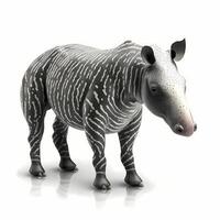 tapir illustration activité sur blanc Contexte ai généré photo