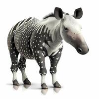 tapir illustration activité sur blanc Contexte ai généré photo