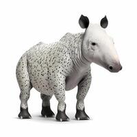 tapir illustration activité sur blanc Contexte ai généré photo