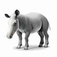 tapir illustration activité sur blanc Contexte ai généré photo