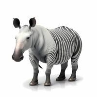 tapir illustration activité sur blanc Contexte ai généré photo