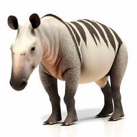 tapir illustration activité sur blanc Contexte ai généré photo