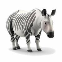 tapir illustration activité sur blanc Contexte ai généré photo