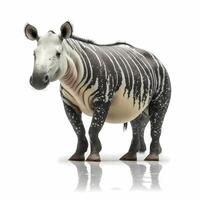 tapir illustration activité sur blanc Contexte ai généré photo