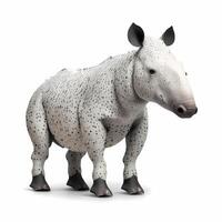 tapir illustration activité sur blanc Contexte ai généré photo