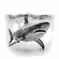 requin illustration ai généré photo