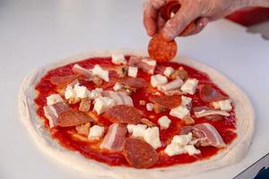 Bacon et pepperoni Pizza photo