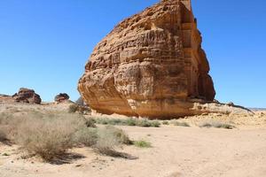 magnifique jour vue de Al hégra, mademoiselle saleh archéologique site dans Al oula, saoudien Saoudite. photo