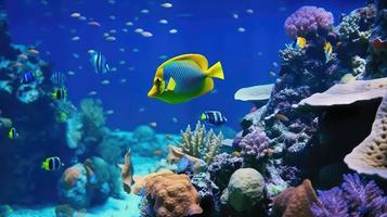 animaux de le sous-marin mer monde. écosystème. coloré tropical poisson. photo