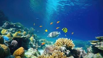 animaux de le sous-marin mer monde. écosystème. coloré tropical poisson. photo