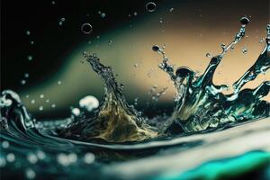 ai généré quelque chose est tombée dans le l'eau et faire le l'eau ondulation. photo