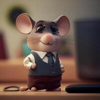 Souris homme d'affaire illustration ai généré photo