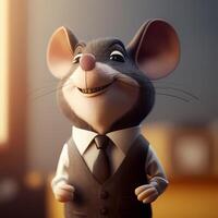 Souris homme d'affaire illustration ai généré photo