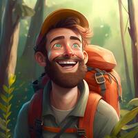 homme advanture gens personnage illustration ai généré photo