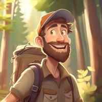 homme advanture gens personnage illustration ai généré photo