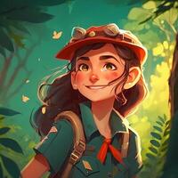 femme advanture gens personnage illustration ai généré photo