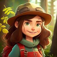 femme advanture gens personnage illustration ai généré photo