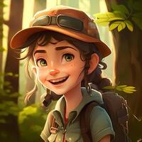 femme advanture gens personnage illustration ai généré photo