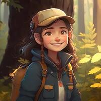 femme advanture gens personnage illustration ai généré photo