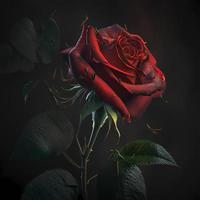 fleur Rose ai généré photo