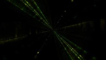 3d illustration de rayons verts dans l'obscurité photo