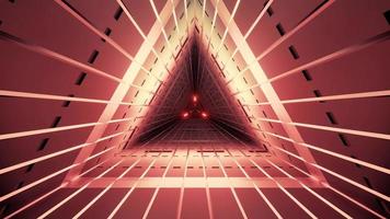 illustration 3d de tunnel triangle rouge photo