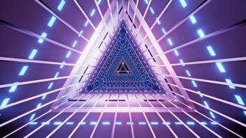 illustration 3d de tunnel triangle violet photo