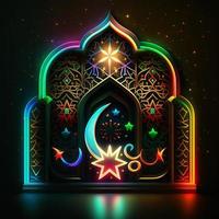 islamique salutations Ramadan kareem carte conception Contexte avec 3d style photo