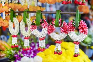 thaïlandais traditionnel jasmin et Rose guirlande photo