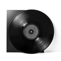 vinyle record avec plaque tournante isolé sur une blanc Contexte ai produire photo