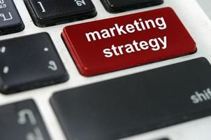 bouton de clavier de stratégie marketing