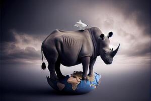 monde rhinocéros journée septembre 22 ai généré photo