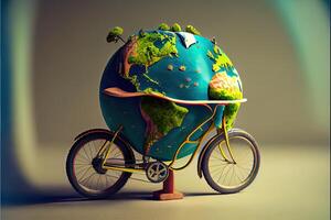 monde bicyclette journée 3 juin ai généré photo
