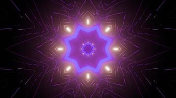 Illustration 3D du motif kaléidoscope lumineux photo