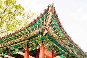 Bâtiments dans le palais de Changdeokgung dans la ville de Séoul, Corée du Sud photo