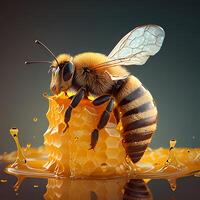 mon chéri abeille illustration ai généré photo