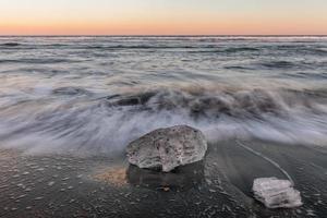 la glace blocs sur le pacifique côte photo