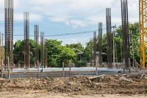 le construction site avec fondation pile photo