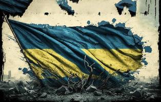 Ukraine drapeau - génératif ai photo