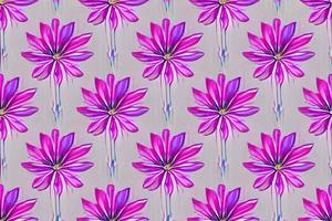 abstrait magenta ou violet Naturel fleur, floral, et feuilles sans couture modèle Contexte. fleur et feuille agrafe illustration aquarelle texture fond d'écran. photo