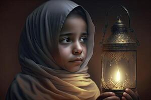 Ramadan fête vacances illustration, génératif ai photo
