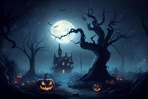Halloween effrayant Contexte. illustration génératif ai photo