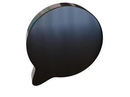 bulle de dialogue ronde noire. rendu 3D. photo