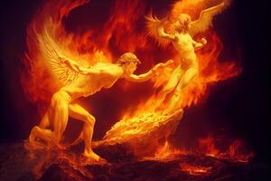 illustration de anges dans le enfer photo