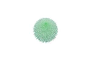 magnifique doux vert duveteux balle, isolé sur blanc Contexte photo