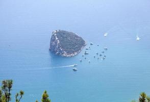 inhabité tortue île aérien vue de tunektepe Montagne photo